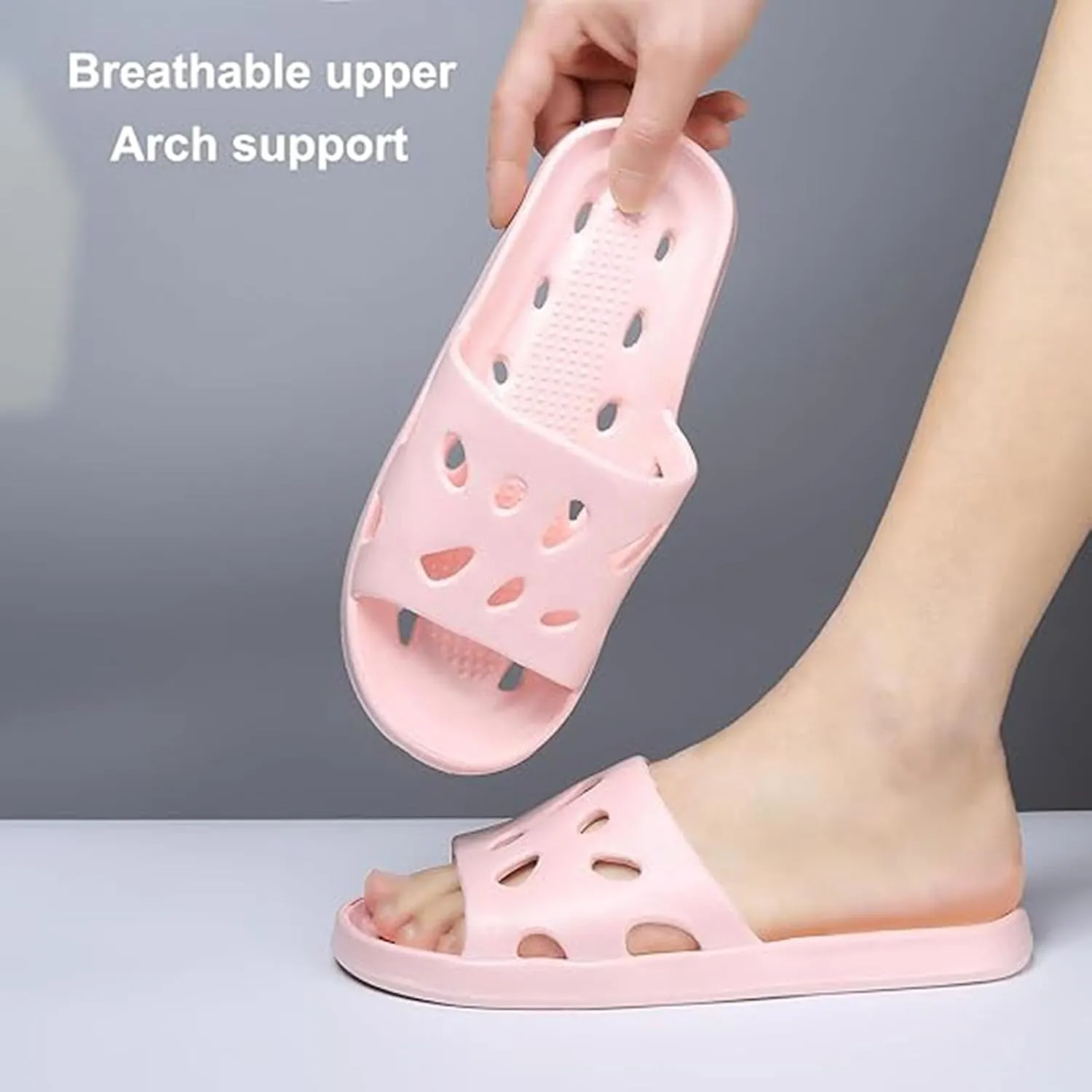 Slides for Men Shower Shoes Women Mens Slippers Womens Slides Bathroom Non Slip Indoor Outdoor Slippers