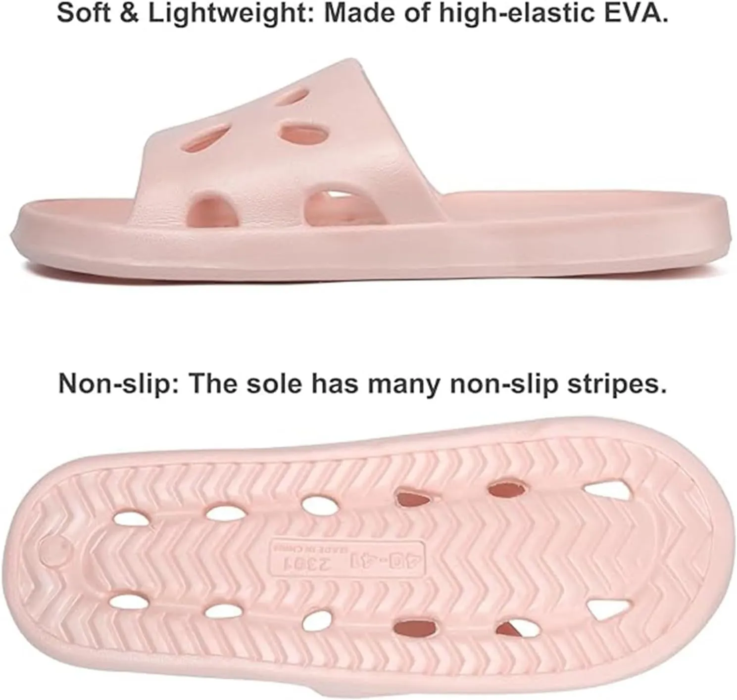 Slides for Men Shower Shoes Women Mens Slippers Womens Slides Bathroom Non Slip Indoor Outdoor Slippers