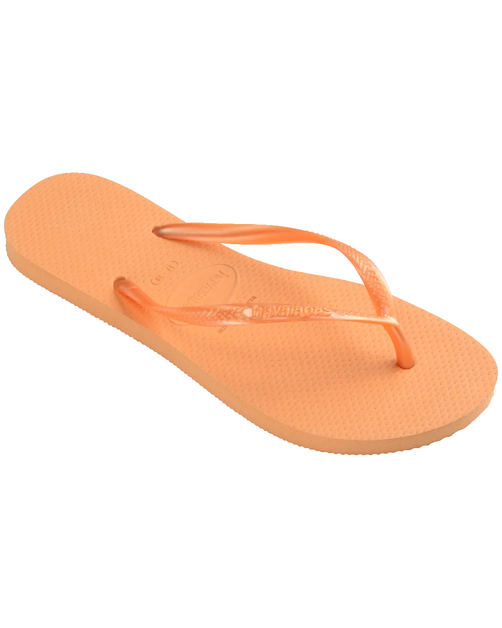 Slim Flip Flops in Peach