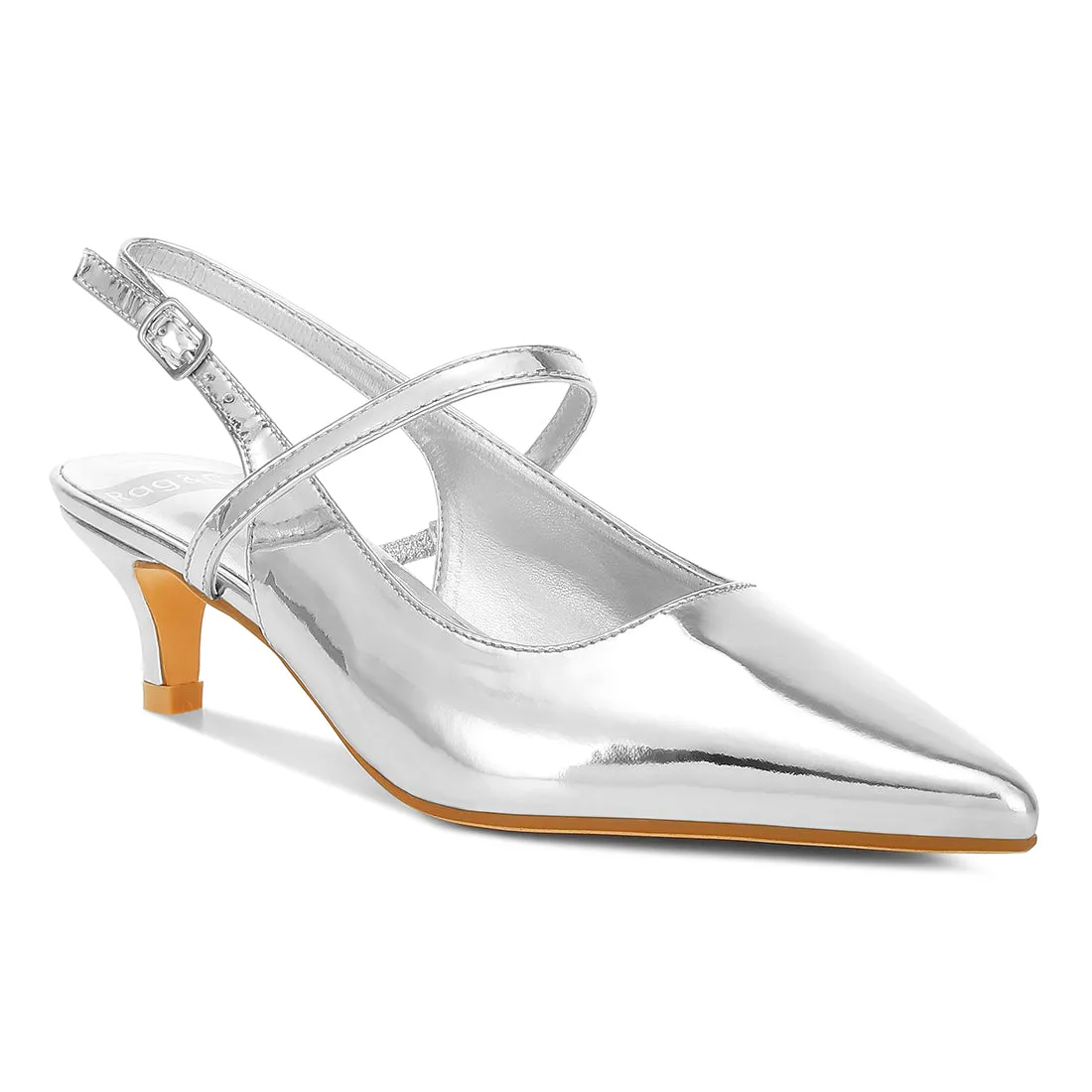 Slingback Sandals with Kitten Heel