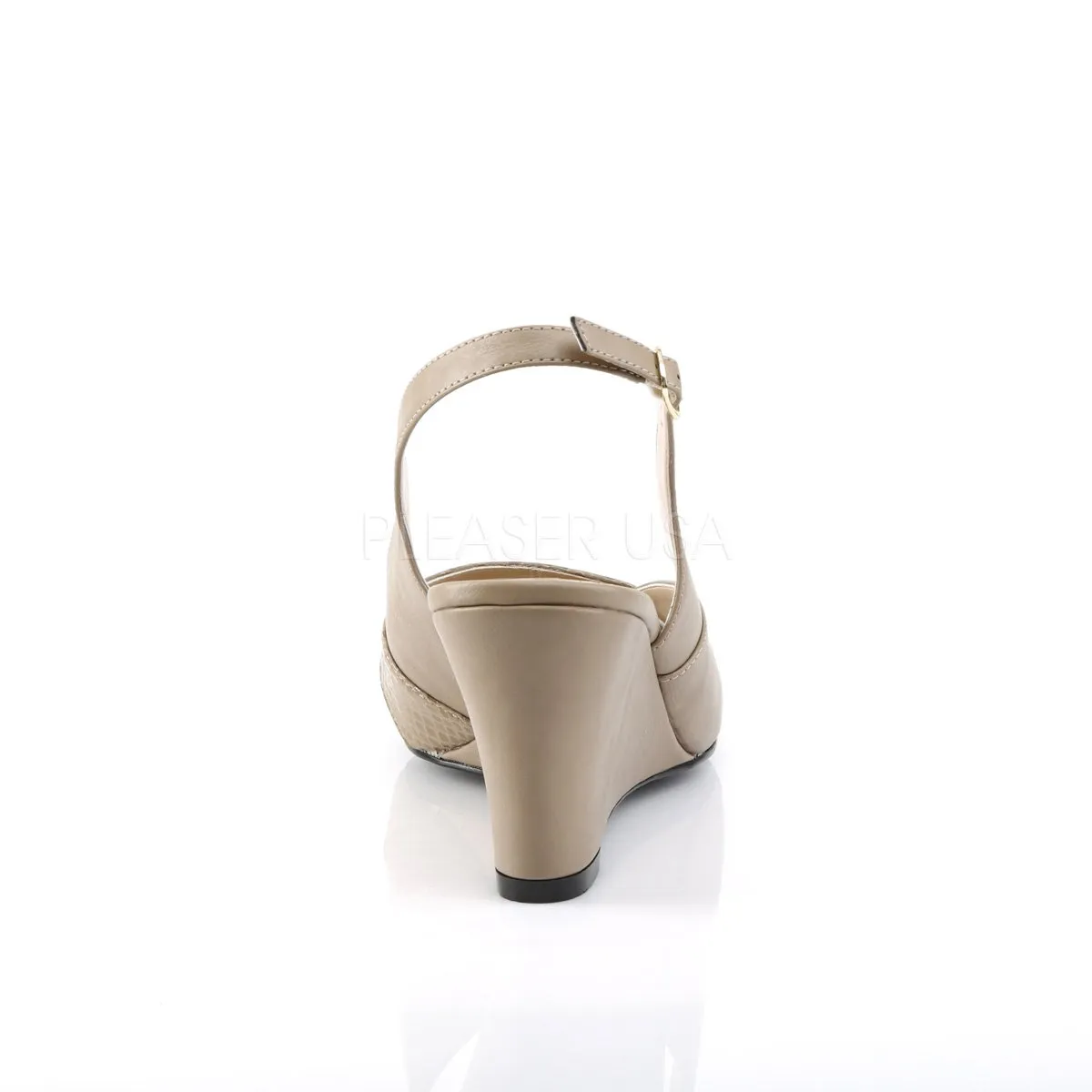 Slingback Wedge Peep Toe Sandal Shoes 3-inch Heel 3-colors KIMBERLY-01SP