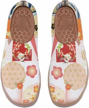 Slip On Loafers for Women Art Painted Knit Casual Shoes Lightweight Comfort Travel Sneaker