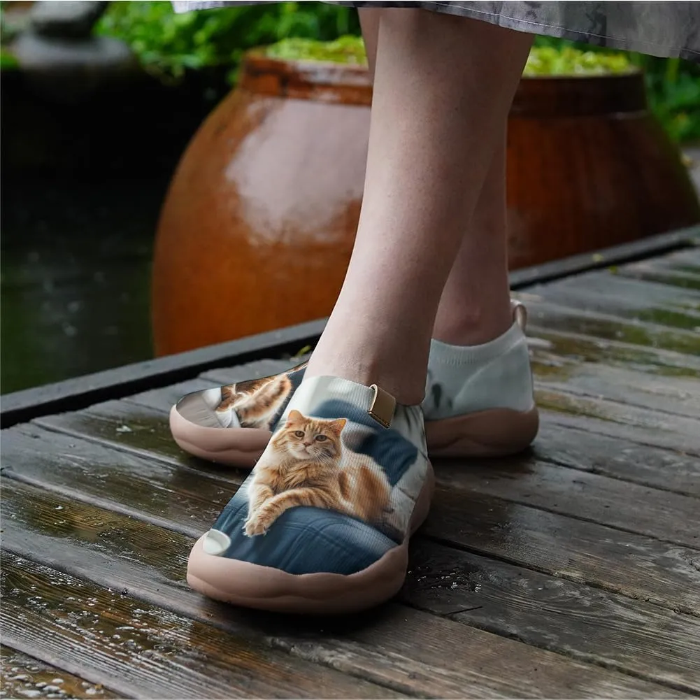 Slip On Loafers for Women Art Painted Knit Casual Shoes Lightweight Comfort Travel Sneaker