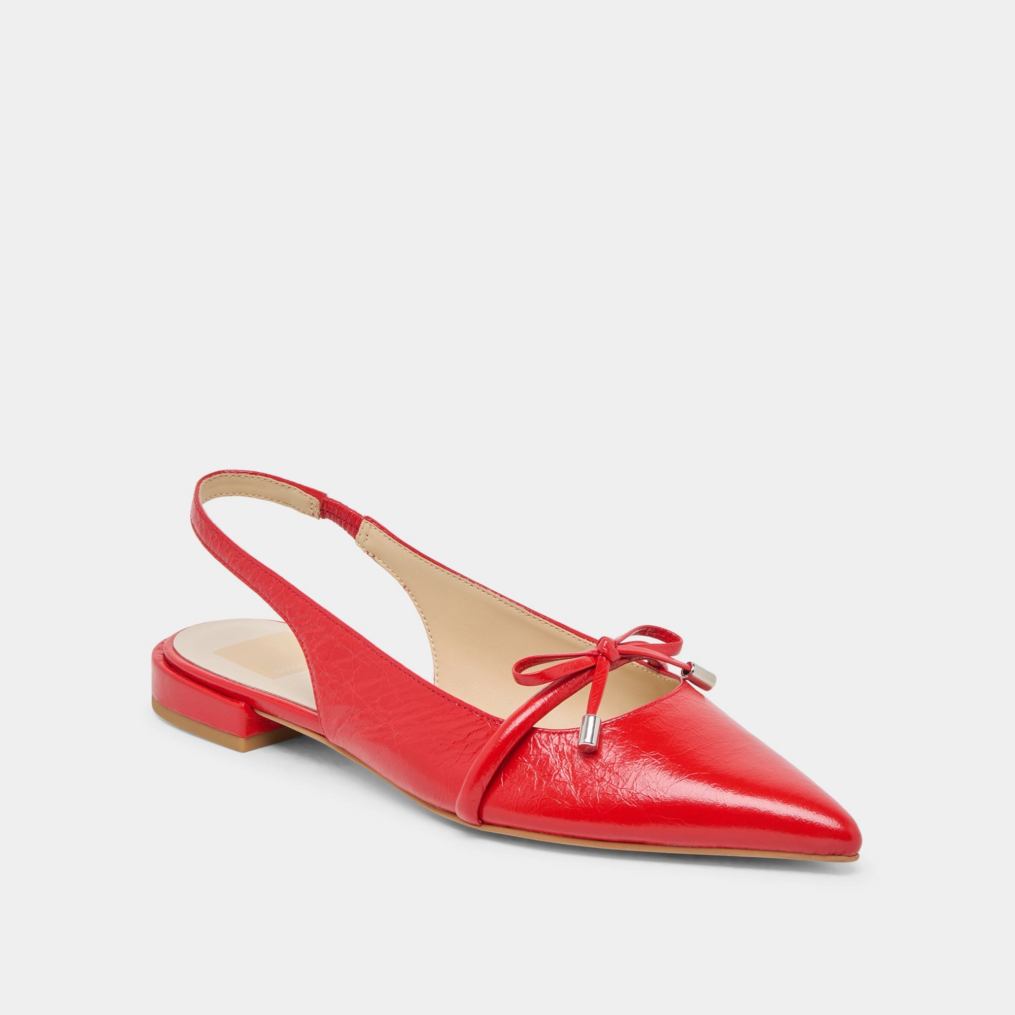 PAYGE FLATS CHILI CRINKLE PATENT Supportive Design Flats
