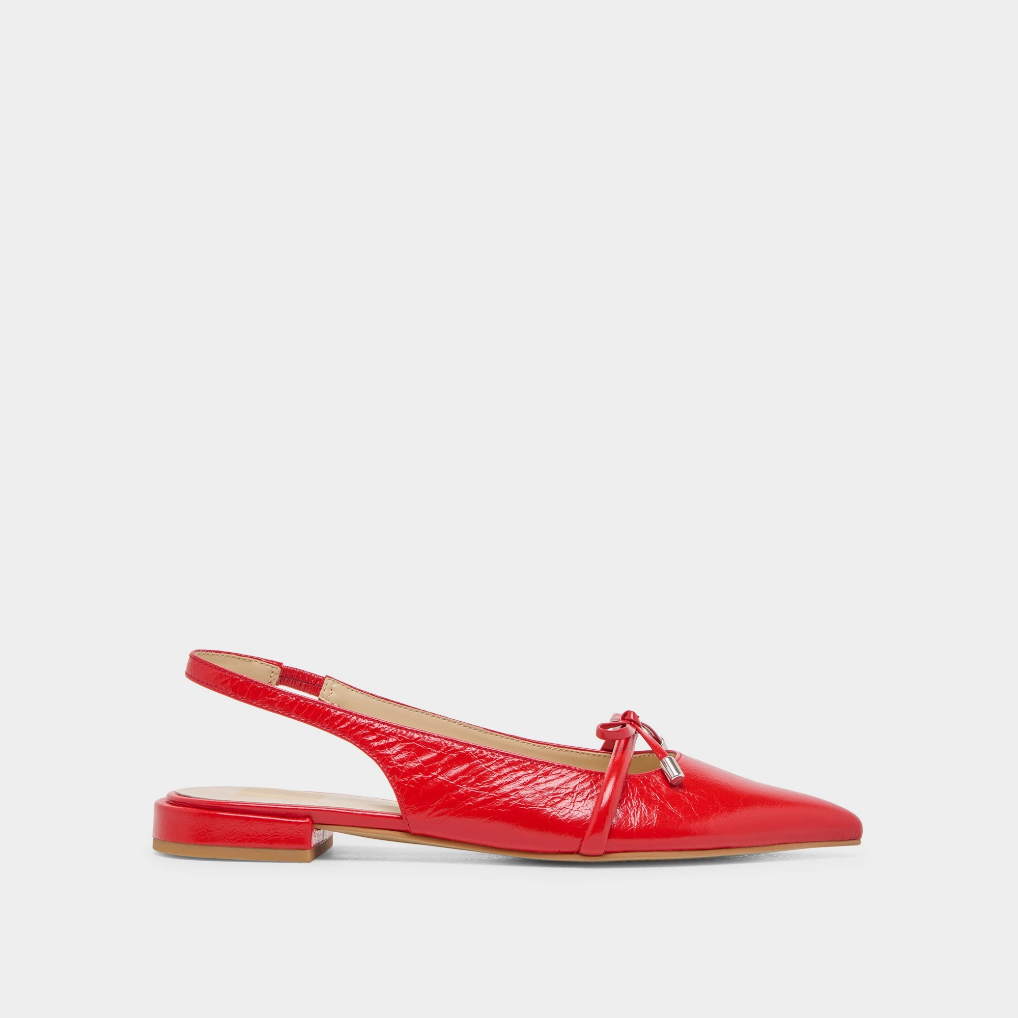 PAYGE FLATS CHILI CRINKLE PATENT Forest Step