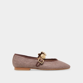 RELAN BALLET FLATS WALNUT RAFFIA Storm Sky insulated