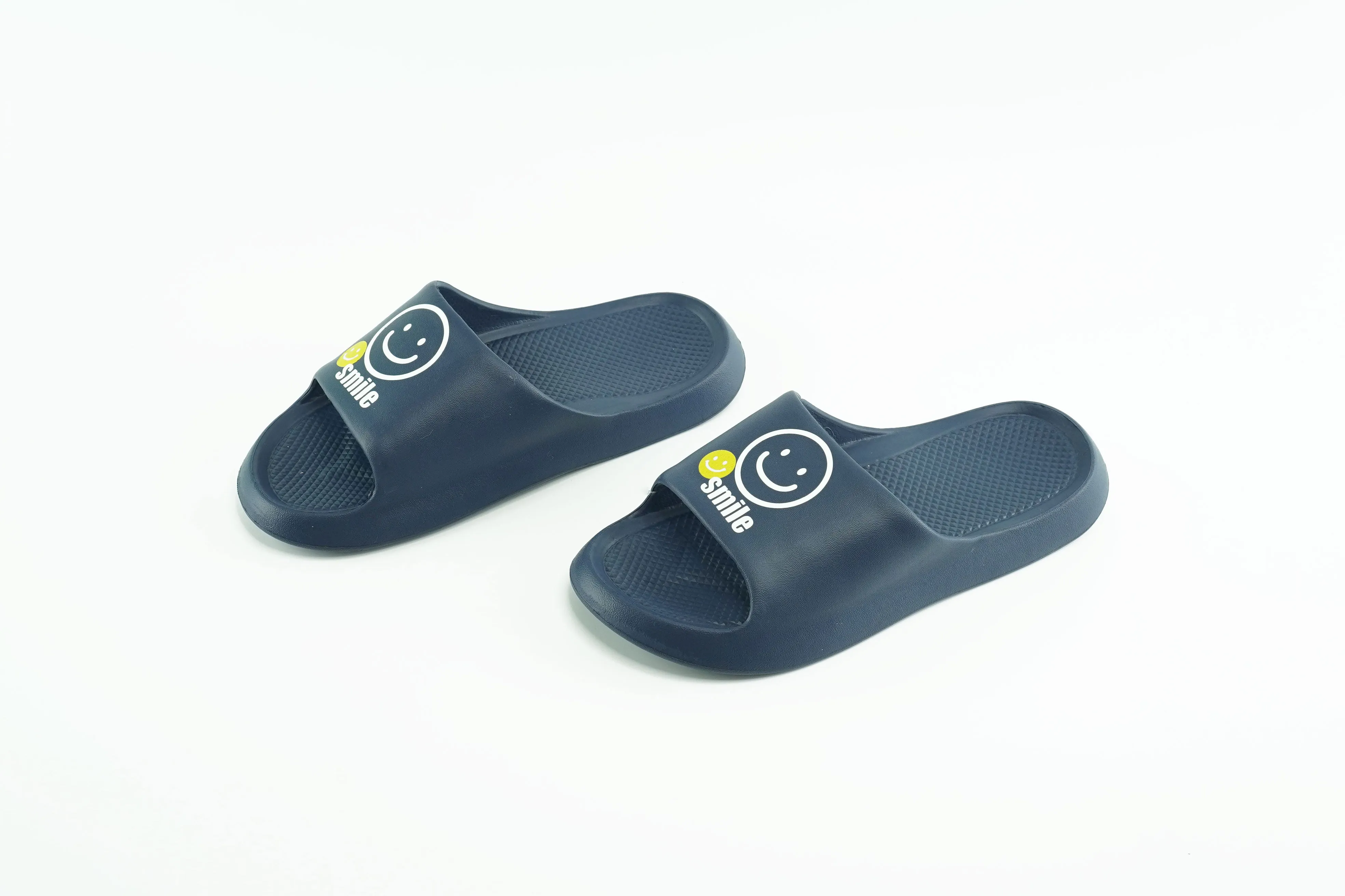 Smile Navy Blue Slides For Men