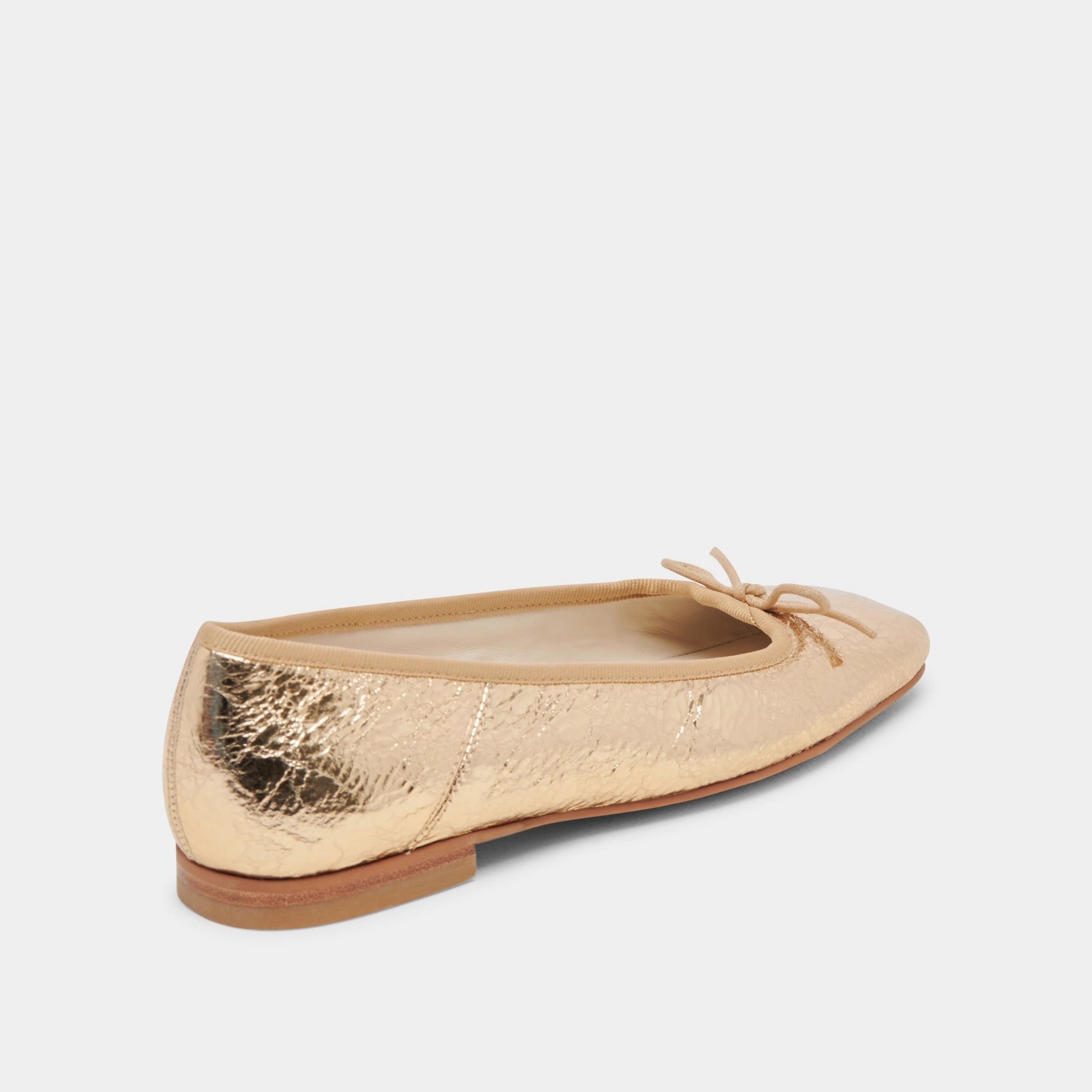 Foot Health Tree Path ANISA BALLET FLATS GOLD DISTRESSED LEATHER - re:vita