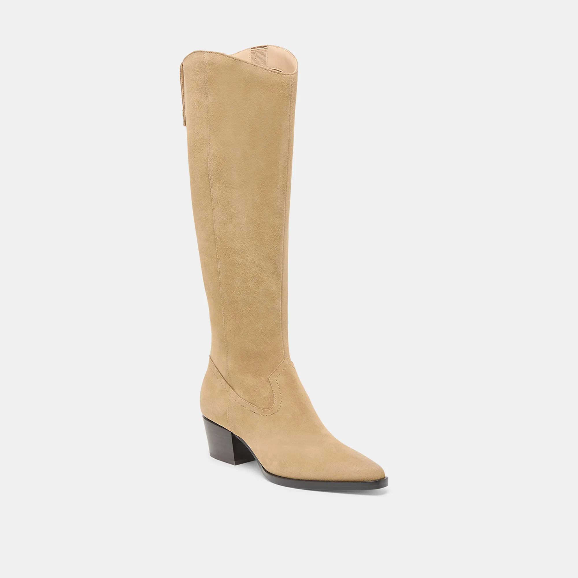 Slip Resistant Grip VIRONA H2O WIDE CALF BOOTS DK TAUPE SUEDE