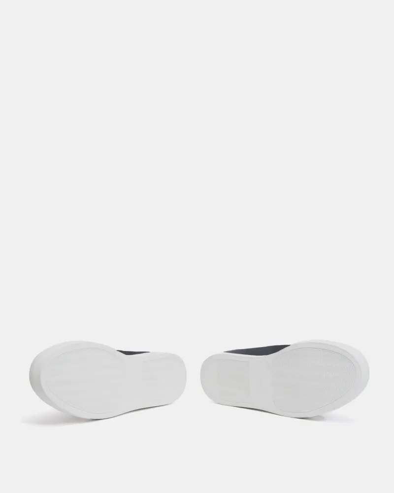 Multi Layer Cushion Quick Adjustment Vintage Blue Leather Dress Sneaker