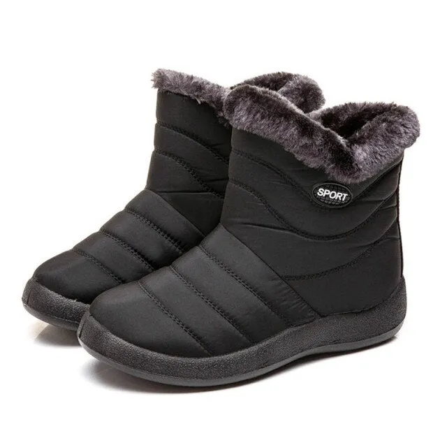 Snow Boots  Non-slip Women Winter Boots Fur Warm waterproof Ankle Boots