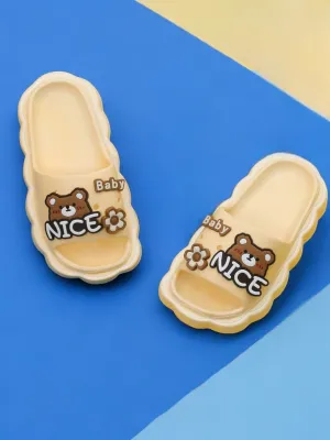 Snuggly Baby Bear Beige Slides - Tiny Toes' Cozy Companion