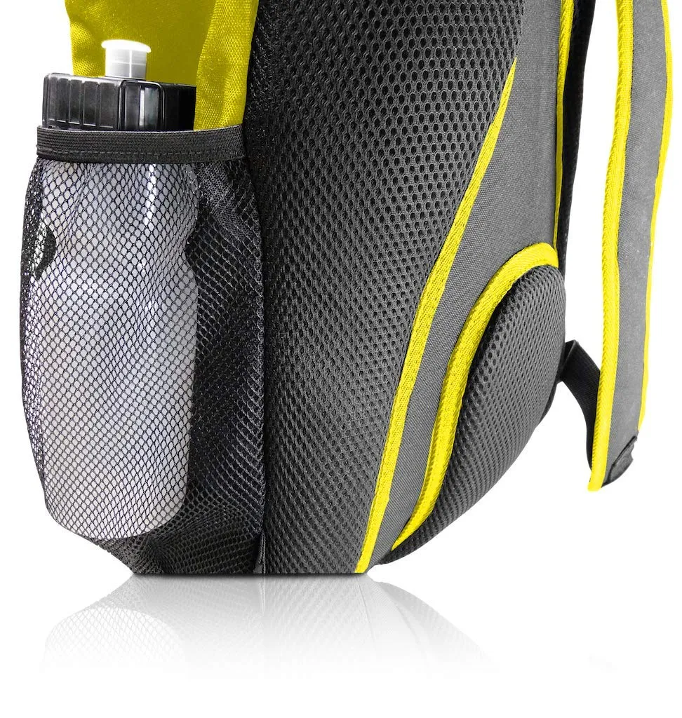 Soccer Backpack with Ball Holder Compartment - | Bag Fits All Soccer Equipment & Gym Gear (Black) (Yellow)