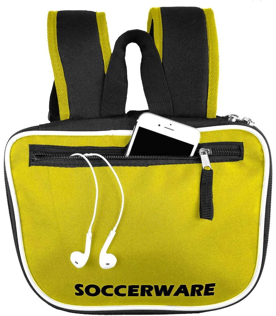 Soccer Backpack with Ball Holder Compartment - | Bag Fits All Soccer Equipment & Gym Gear (Black) (Yellow)