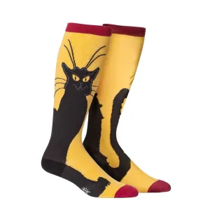 Sock It To Me Stretch Knee High Womens Socks - Chat Noir