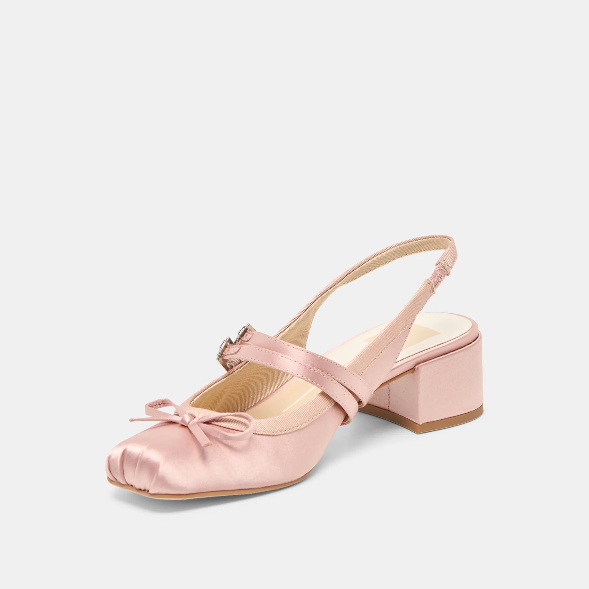 Refined Style Platform Lift LORIS HEELS BLUSH SATIN