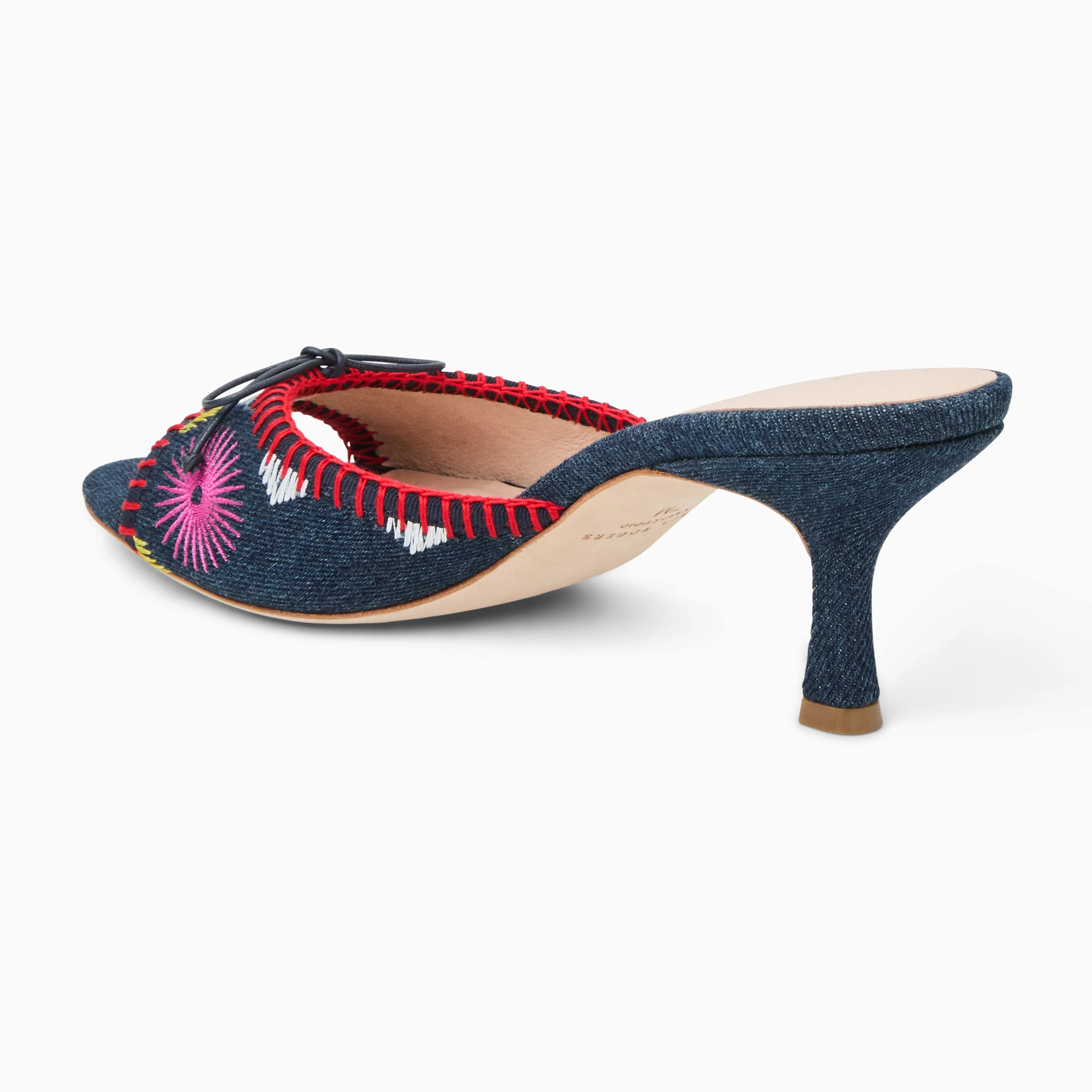 Classic Pumps Fashion Fit Velma Flower Denim Mid Heel
