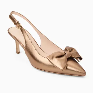 Summer Spark Maclean Leather Bow Slingback Heel