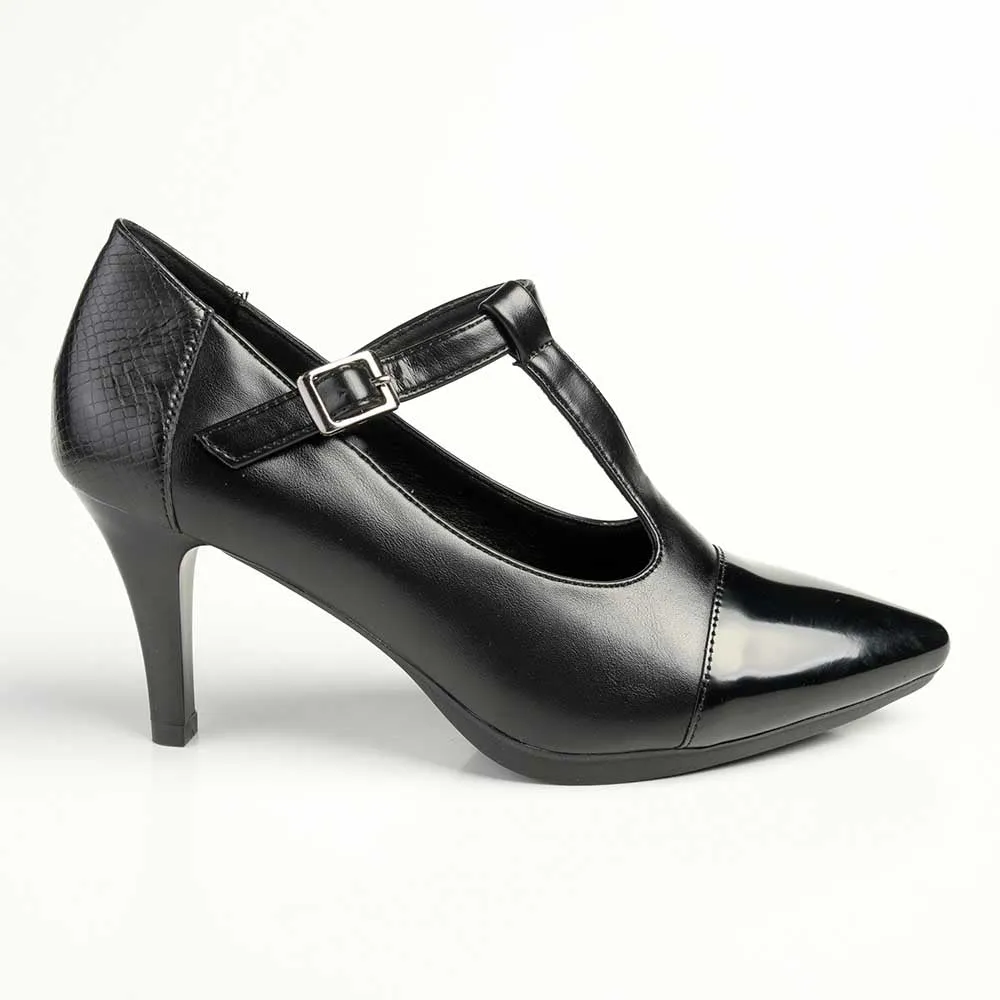 Soft Style Hush Puppies Phoenix Court Heel - Black