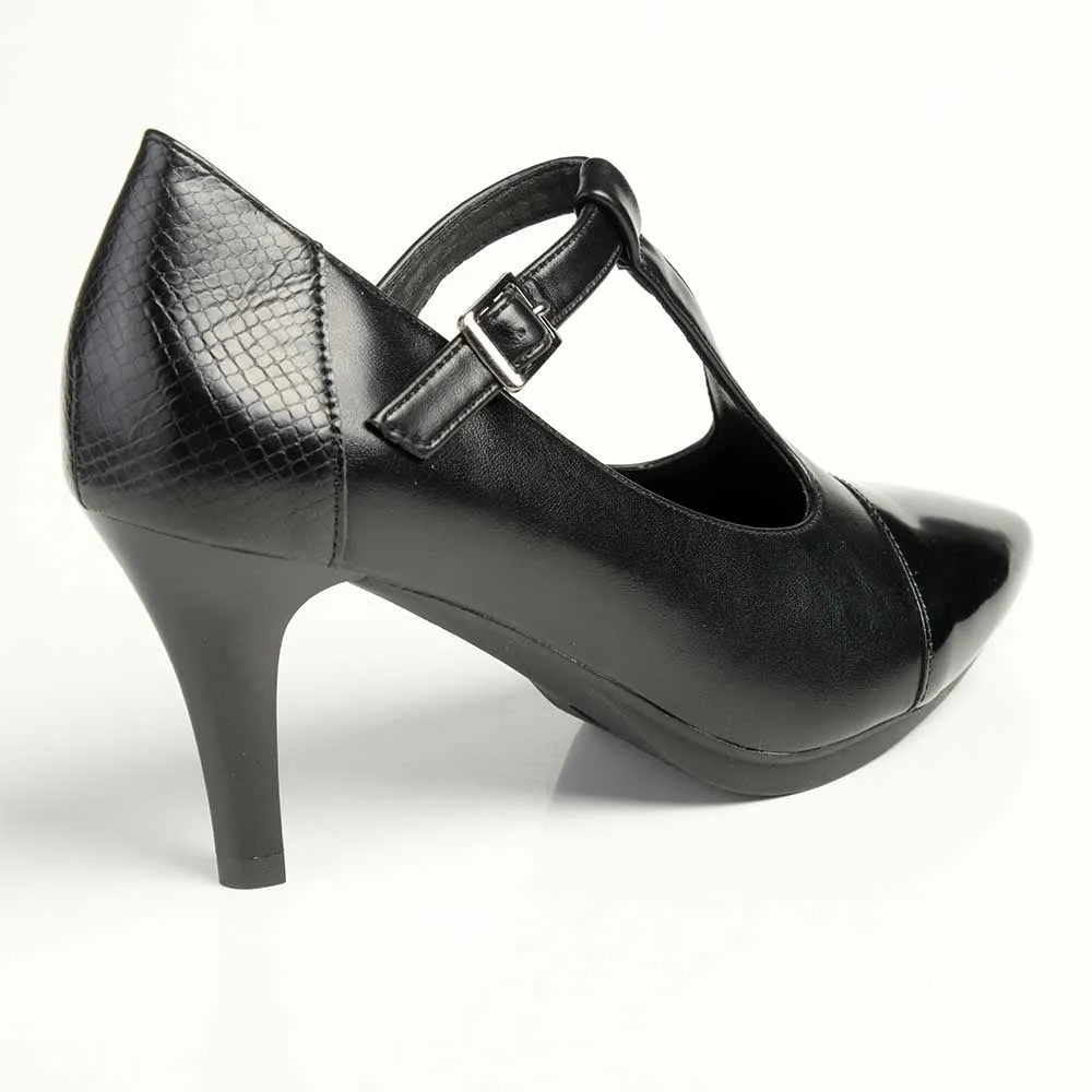 Soft Style Hush Puppies Phoenix Court Heel - Black