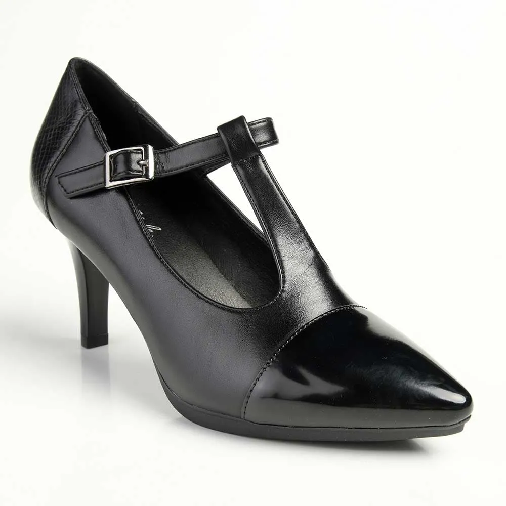 Soft Style Hush Puppies Phoenix Court Heel - Black