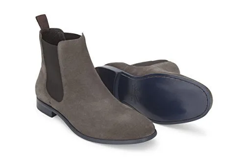 Soul 36 Fairmont Mens Charcoal Dark Blue Elegant Pull On Dress Suede Ankle Boots