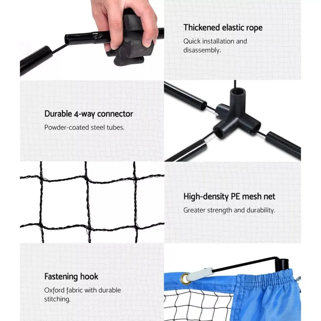 SPPHONEIX Portable Volleyball Badminton Tennis Net With Frame