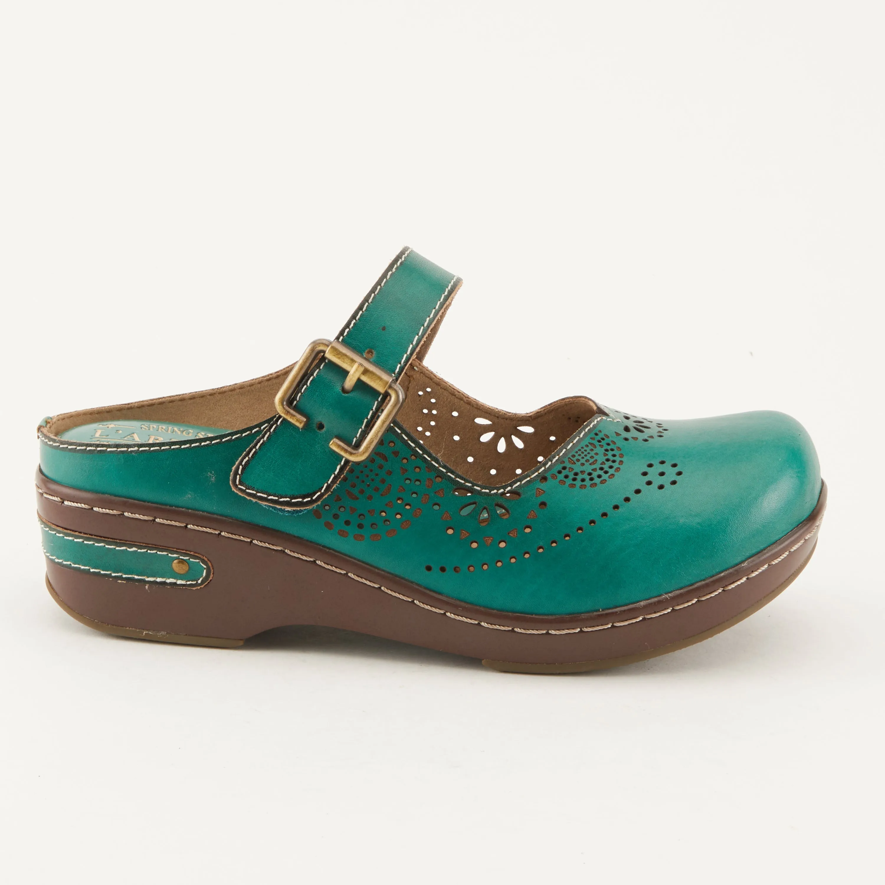 Spring Step Shoes  L'Artiste Aneria Women’s Hand Painted Leather Clogs