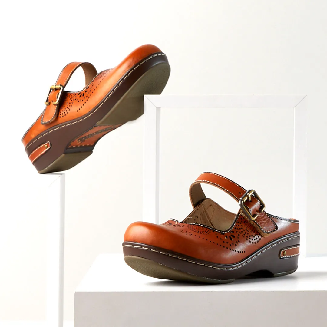 Spring Step Shoes  L'Artiste Aneria Women’s Hand Painted Leather Clogs