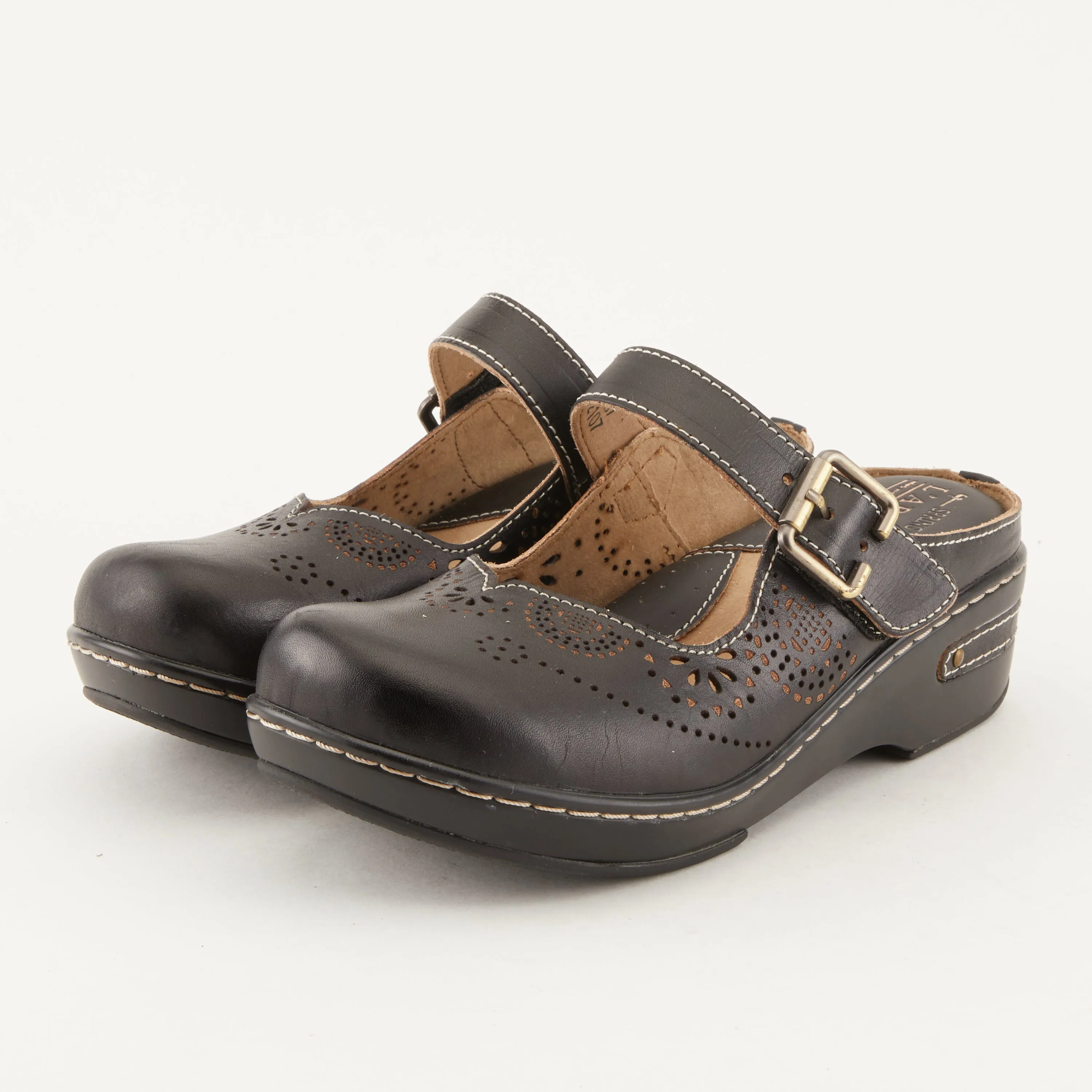 Spring Step Shoes  L'Artiste Aneria Women’s Hand Painted Leather Clogs