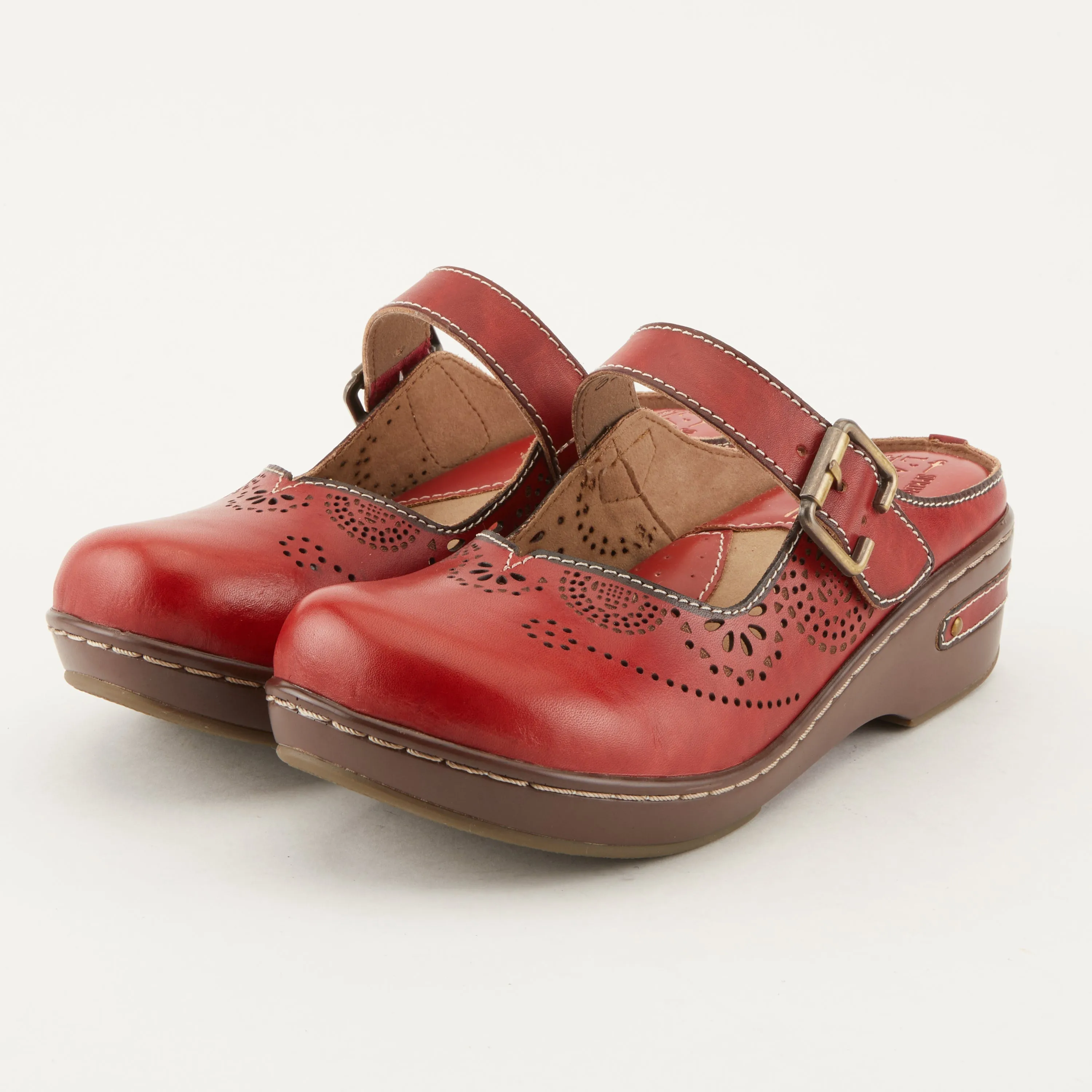 Spring Step Shoes  L'Artiste Aneria Women’s Hand Painted Leather Clogs