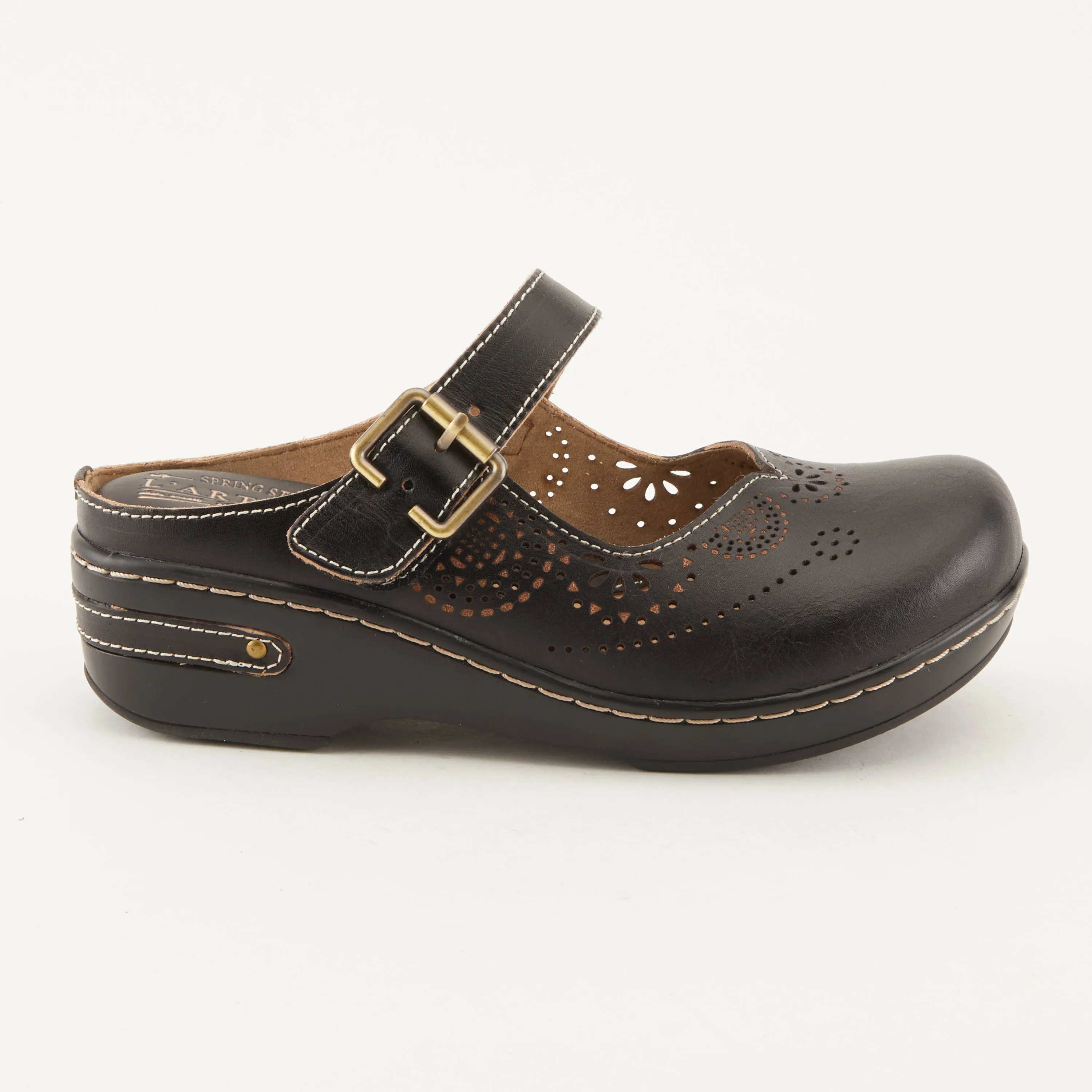 Spring Step Shoes  L'Artiste Aneria Women’s Hand Painted Leather Clogs