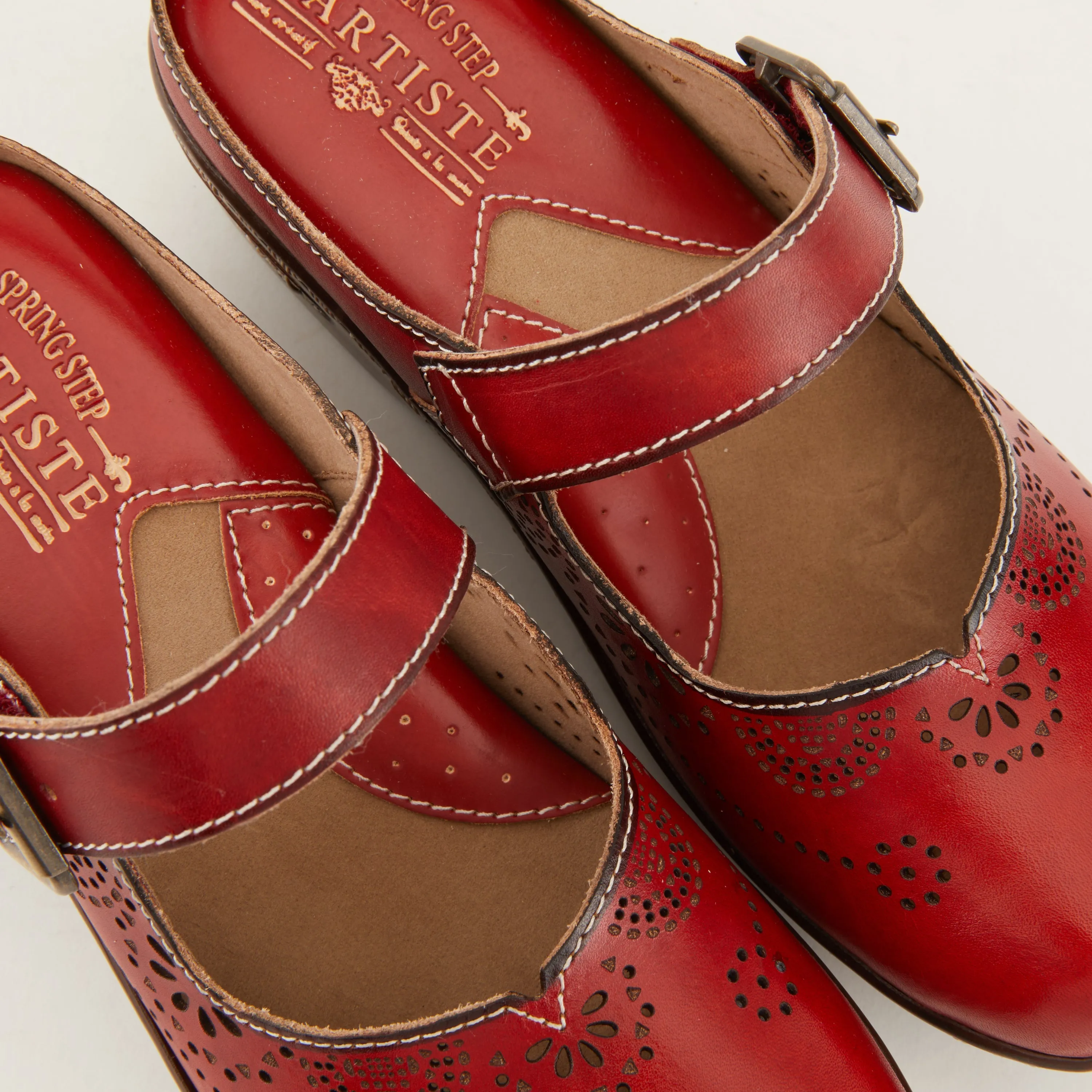 Spring Step Shoes  L'Artiste Aneria Women’s Hand Painted Leather Clogs