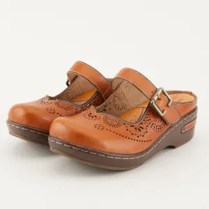Spring Step Shoes  L'Artiste Aneria Women’s Hand Painted Leather Clogs