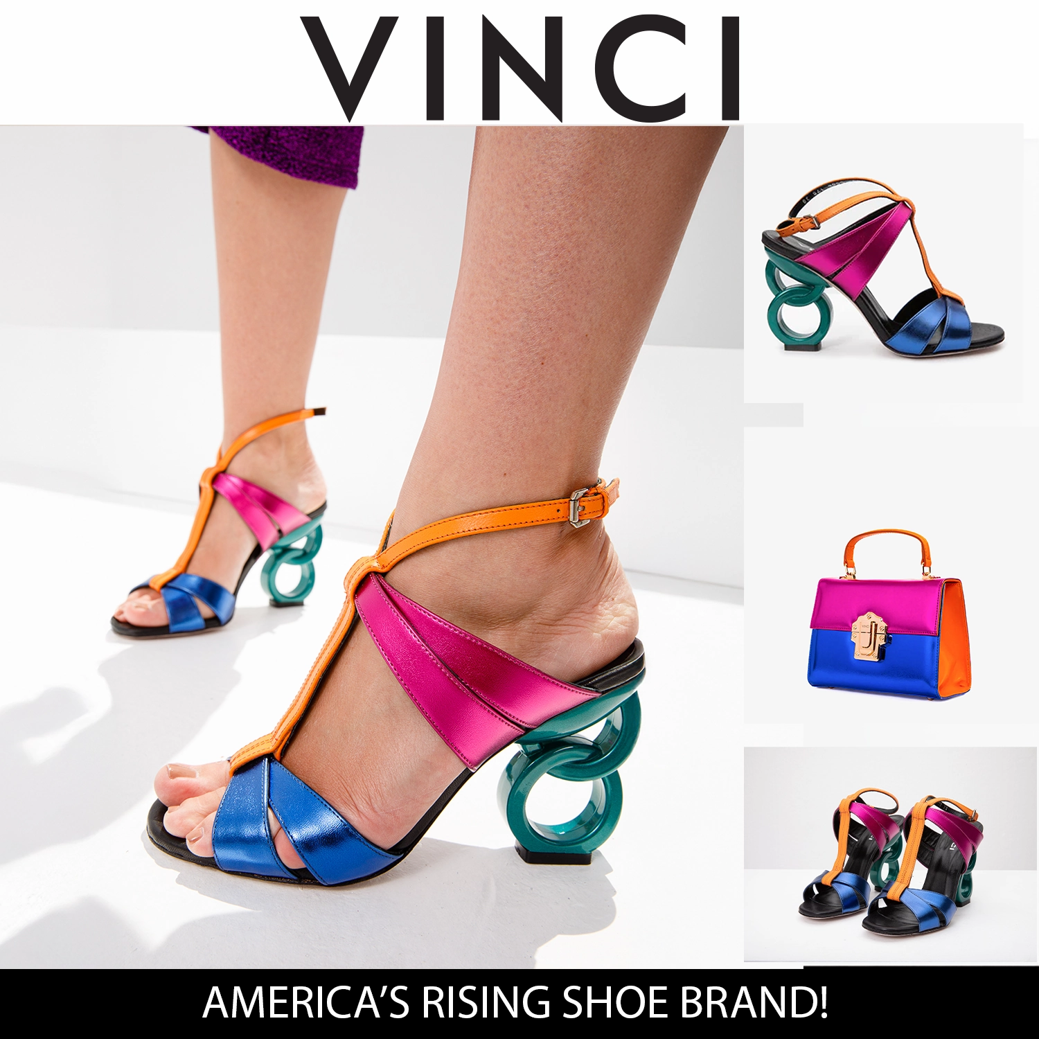 The Duffryn Multicolor T-Strap Leather Women Sandal Reinforced Heel Support Easy Go