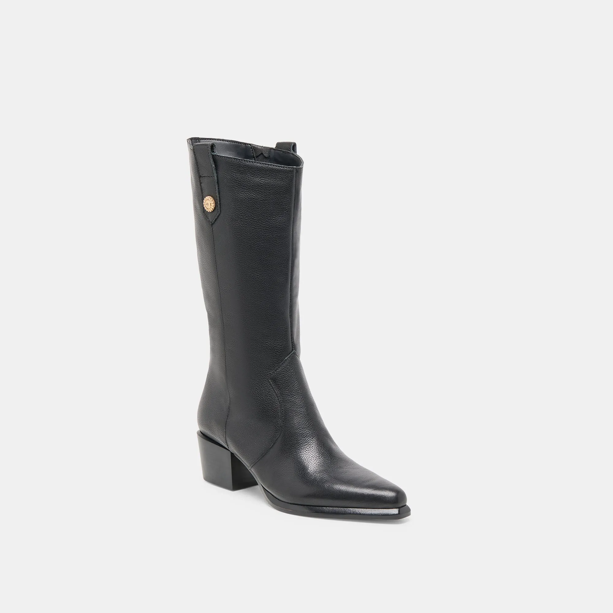 VERN BOOTS BLACK LEATHER Closed Toe