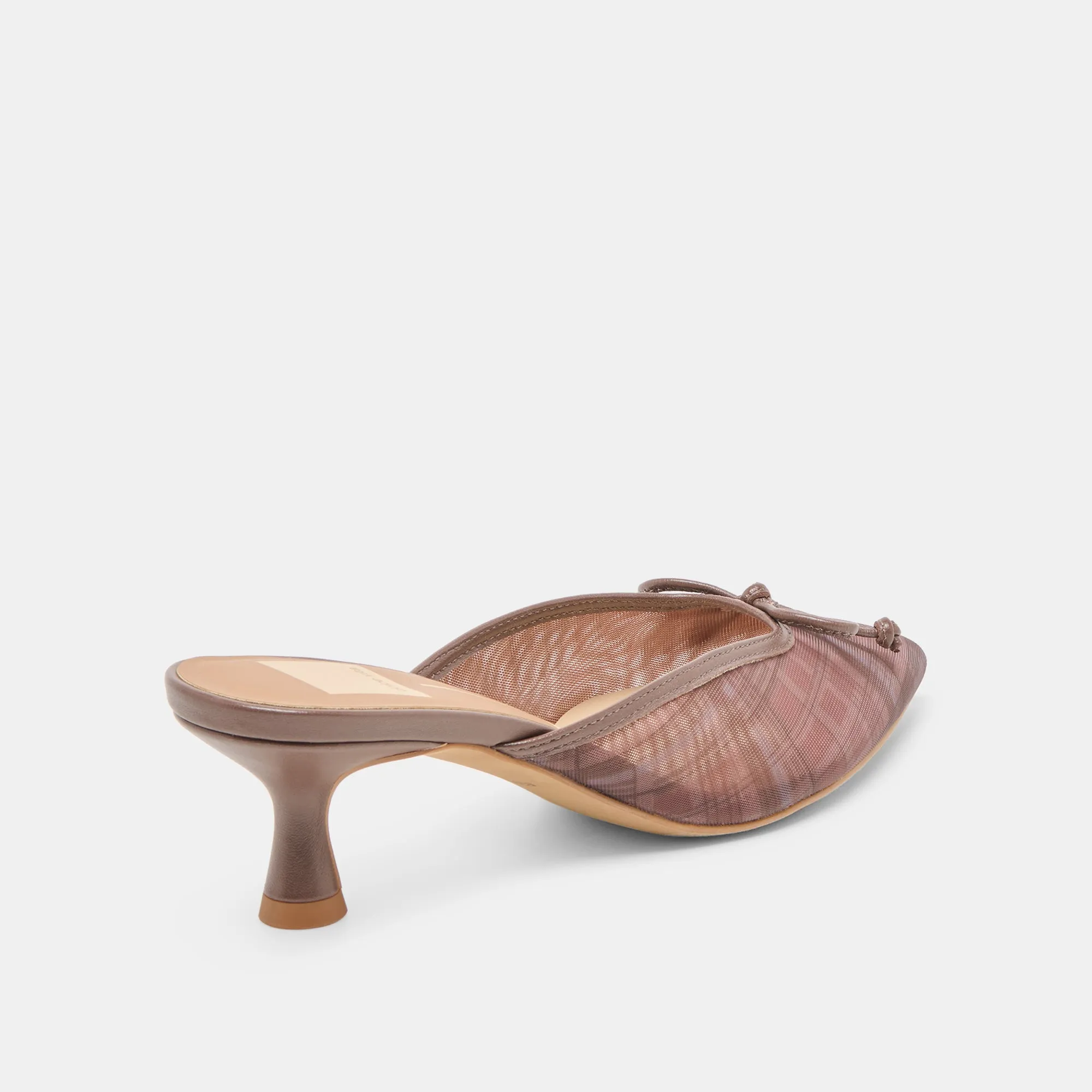 CLEO HEELS COGNAC PLAID MESH City Spark Designer Style