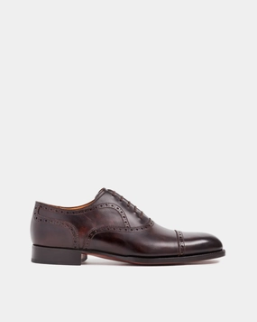 Museum Brown Brogue Oxford Shoe Balanced Fit