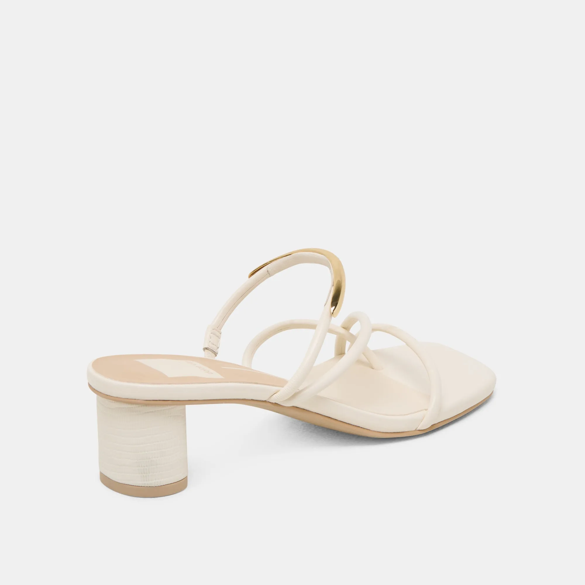 Summer Heels Work Proof NAIRA HEELS OFF WHITE LEATHER