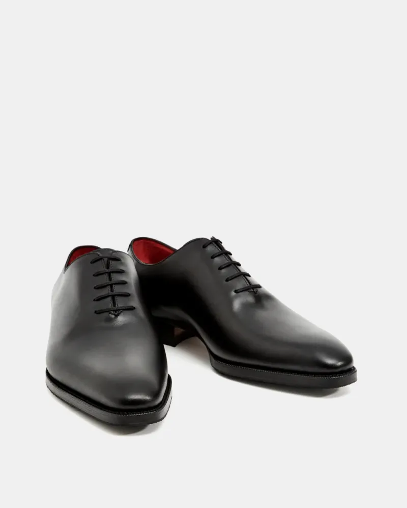 Forever Shade Black Wholecut Oxford Dress Shoe with Rubber Half Soles