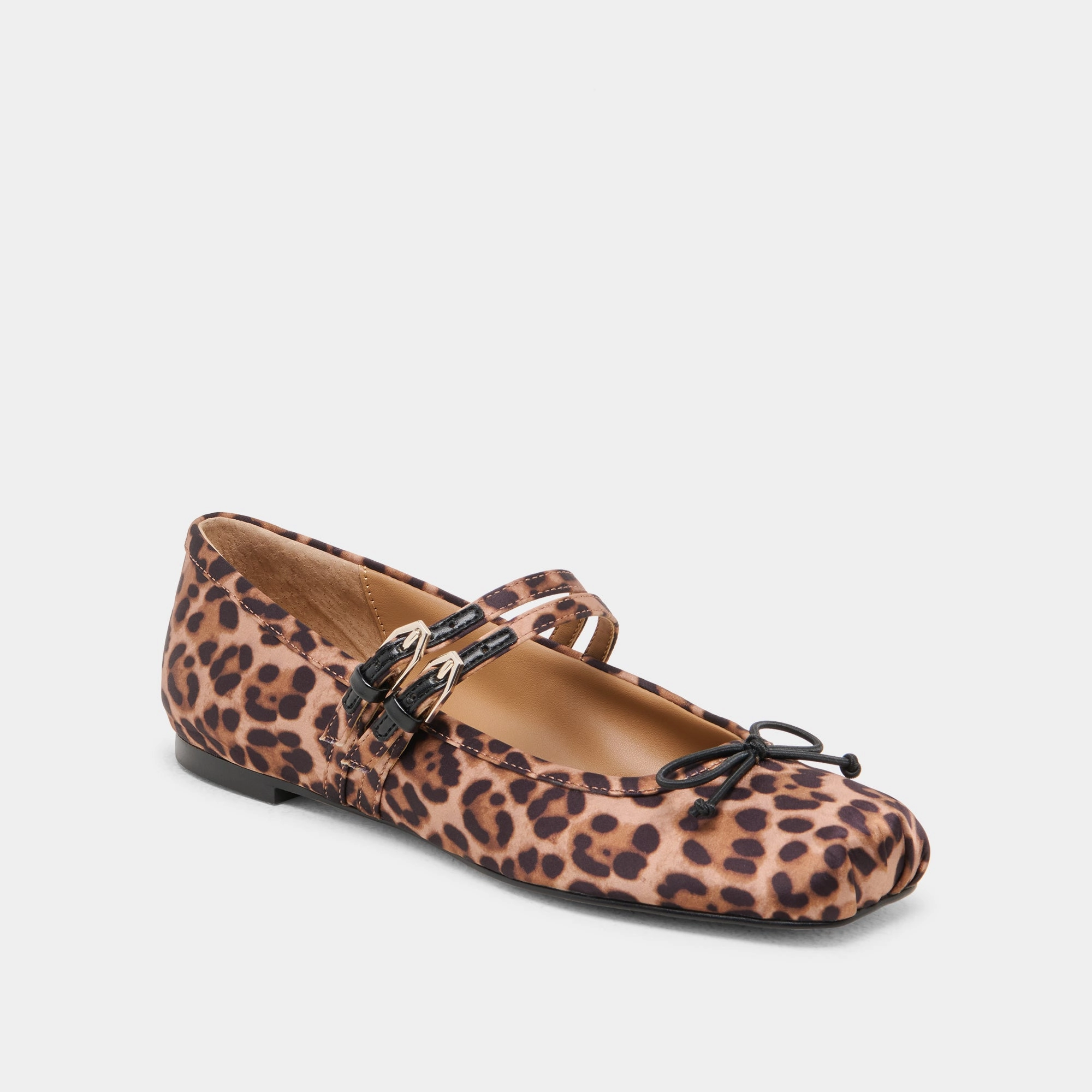Fund Glow Comfort sole GIBSEN BALLET FLATS DK LEOPARD SATIN