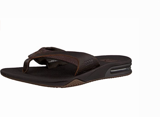 Moisture Wicking Liner Men's Leather Fanning Sandals