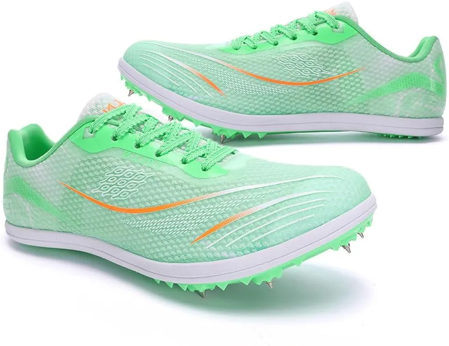 Succttssful Mens Breathable Track and Field Shoes for Jumping - Womens Lightweight Professional Track Race Shoes for Running