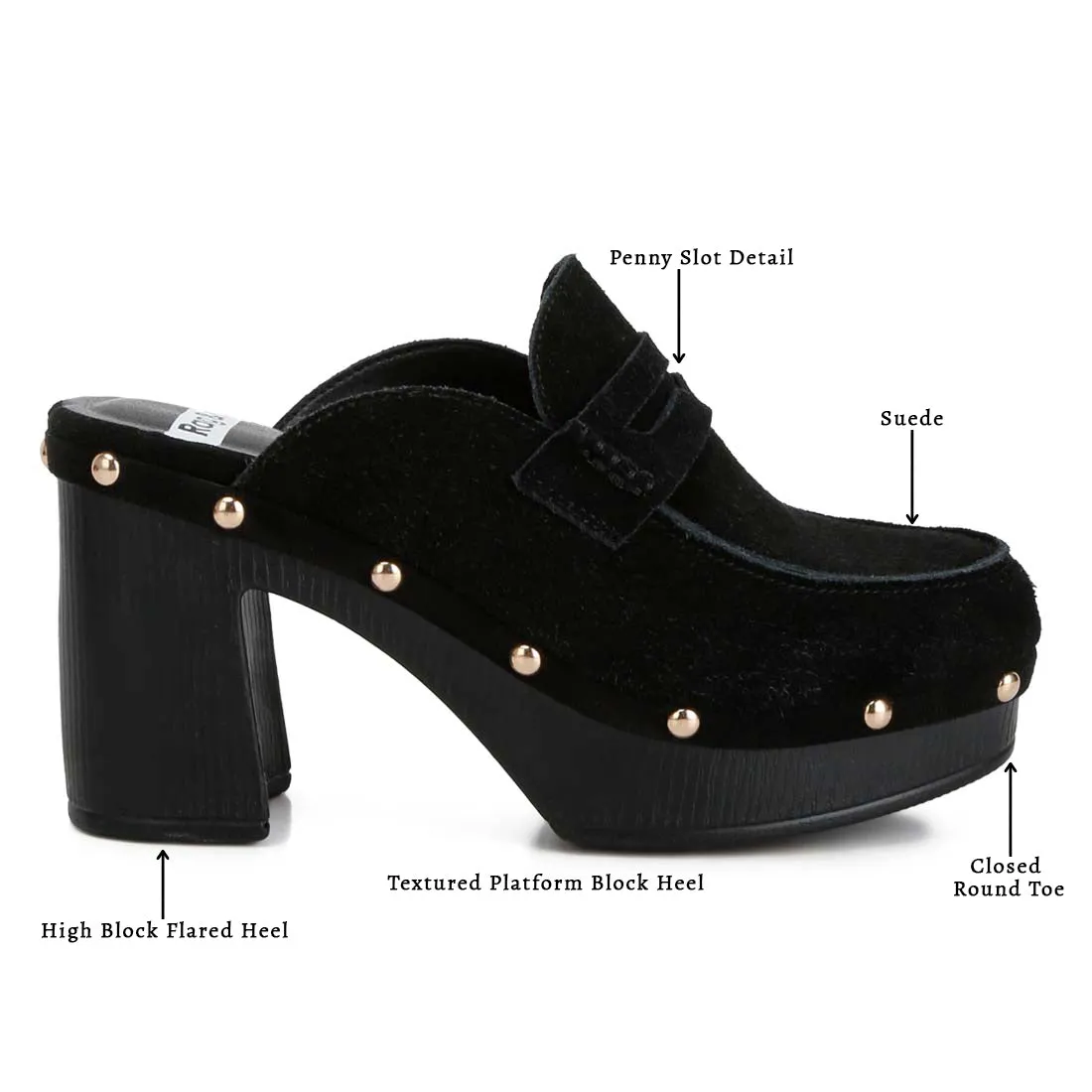 Suede Platform Clogs