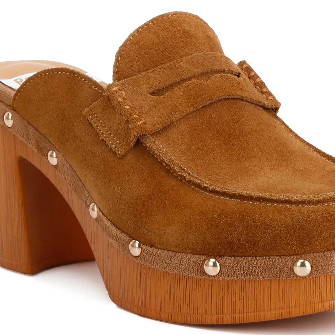Suede Platform Clogs