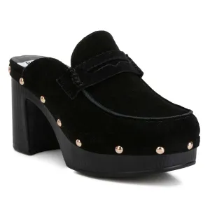 Suede Platform Clogs