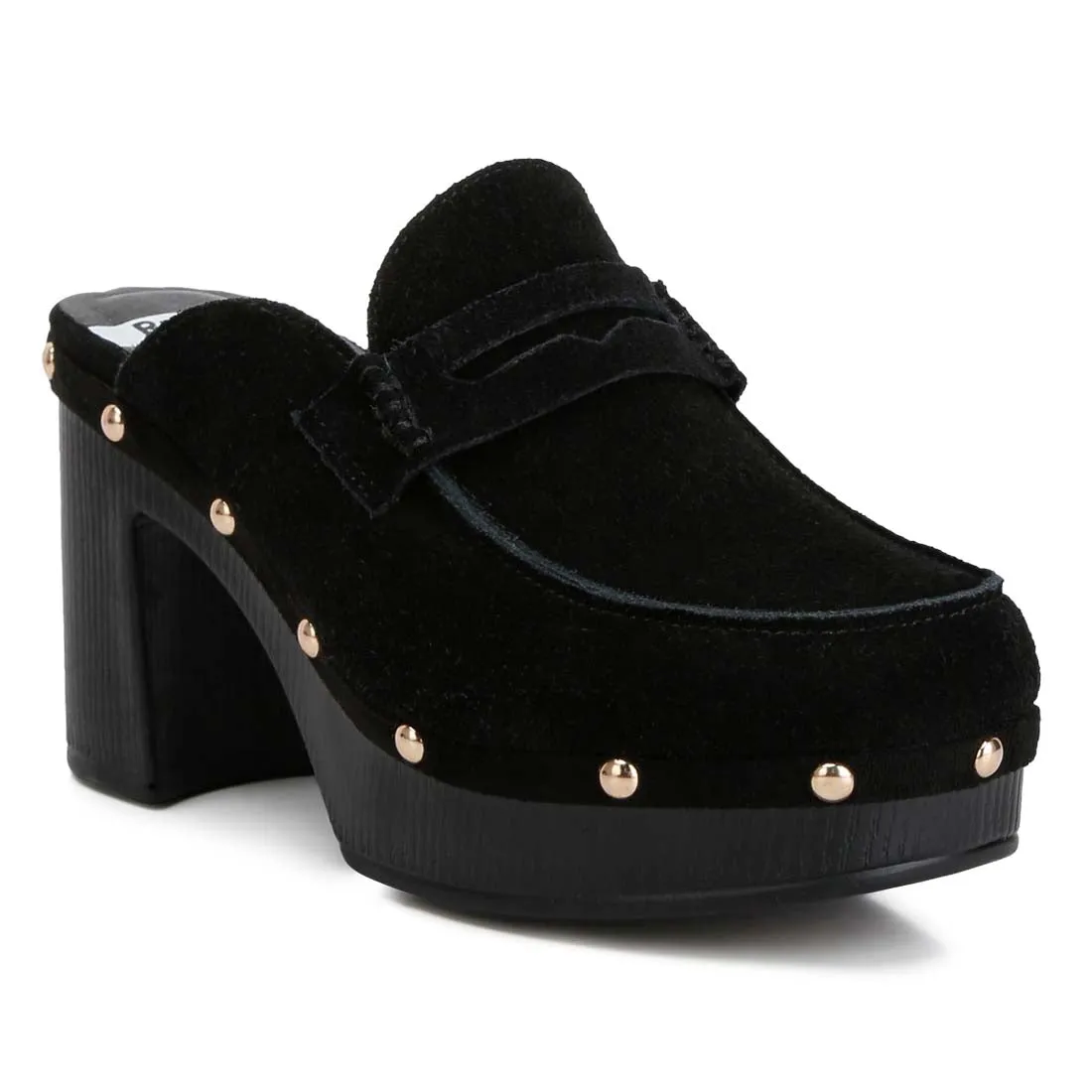 Suede Platform Clogs