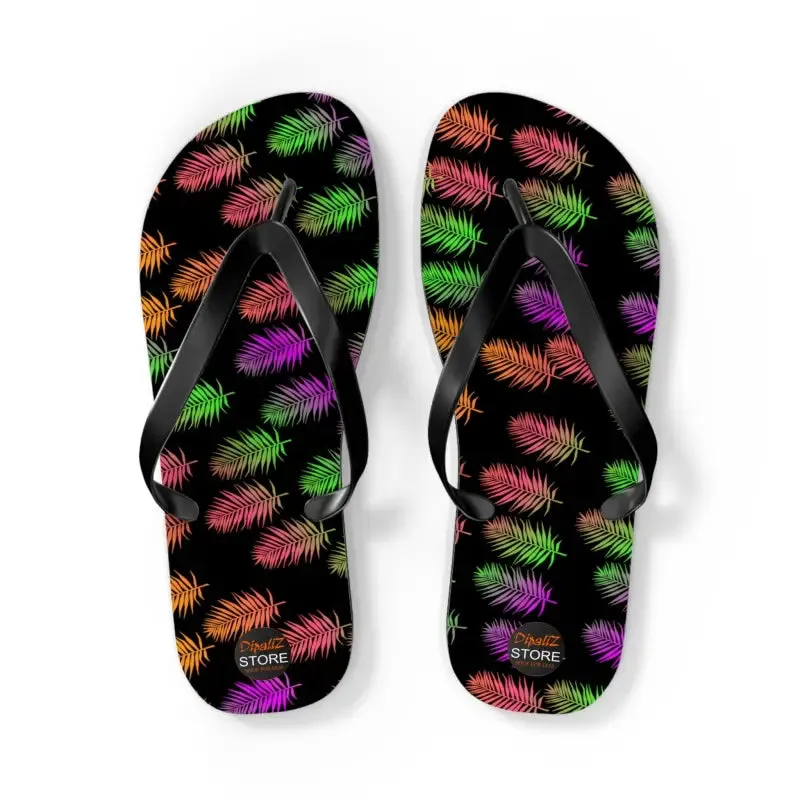Summer Colorful Leaves Unisex Flip Flops