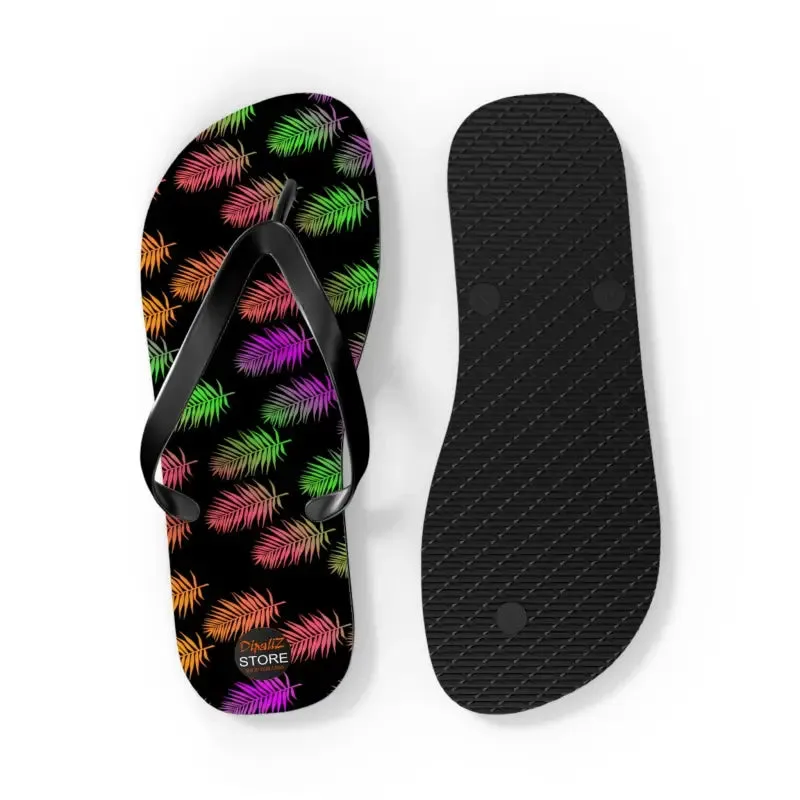 Summer Colorful Leaves Unisex Flip Flops