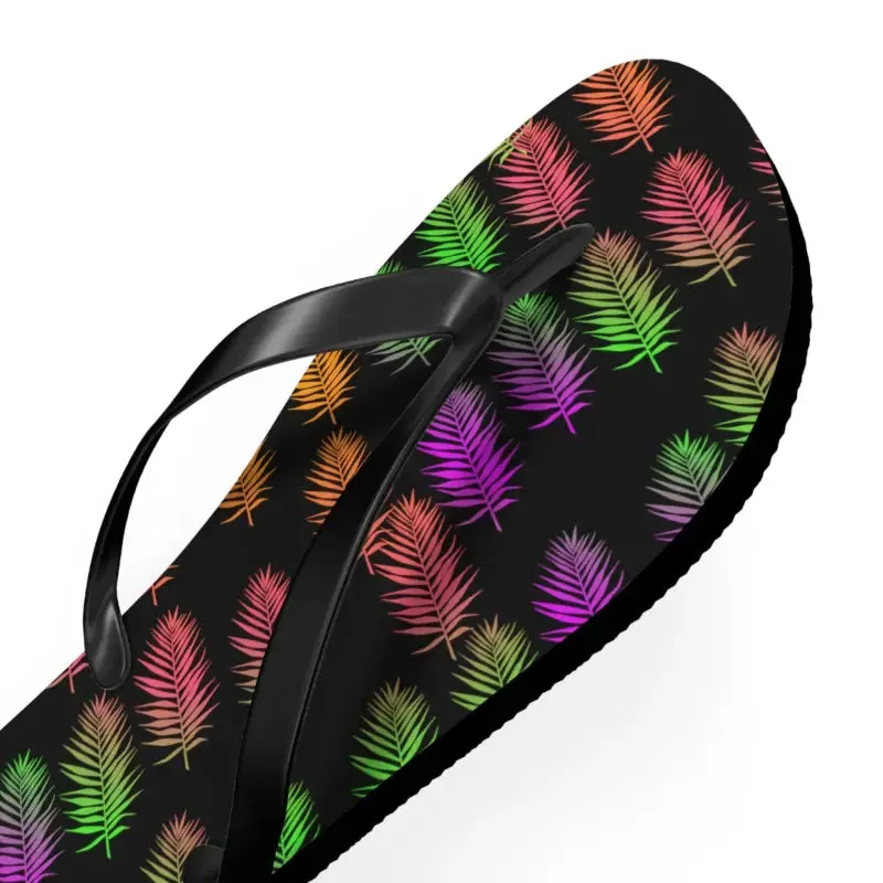 Summer Colorful Leaves Unisex Flip Flops